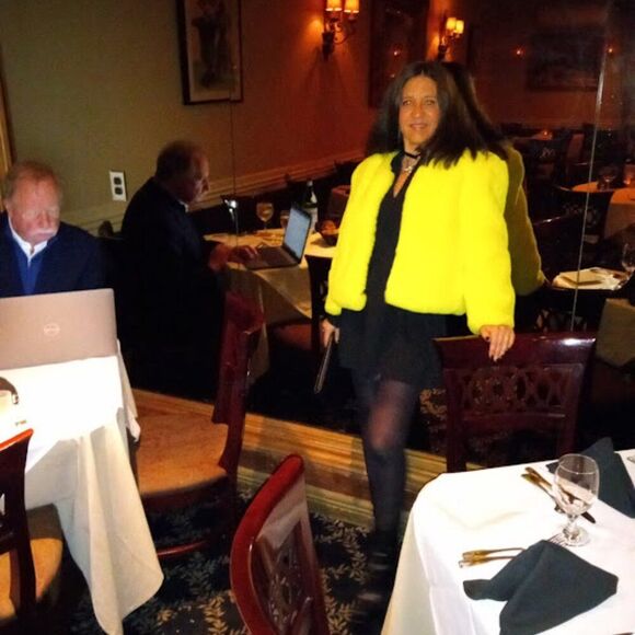 Central Park West New York  Chubbie Faux Fur Moto Jacket NWOT 298 Yellow… - Picture 3 of 13